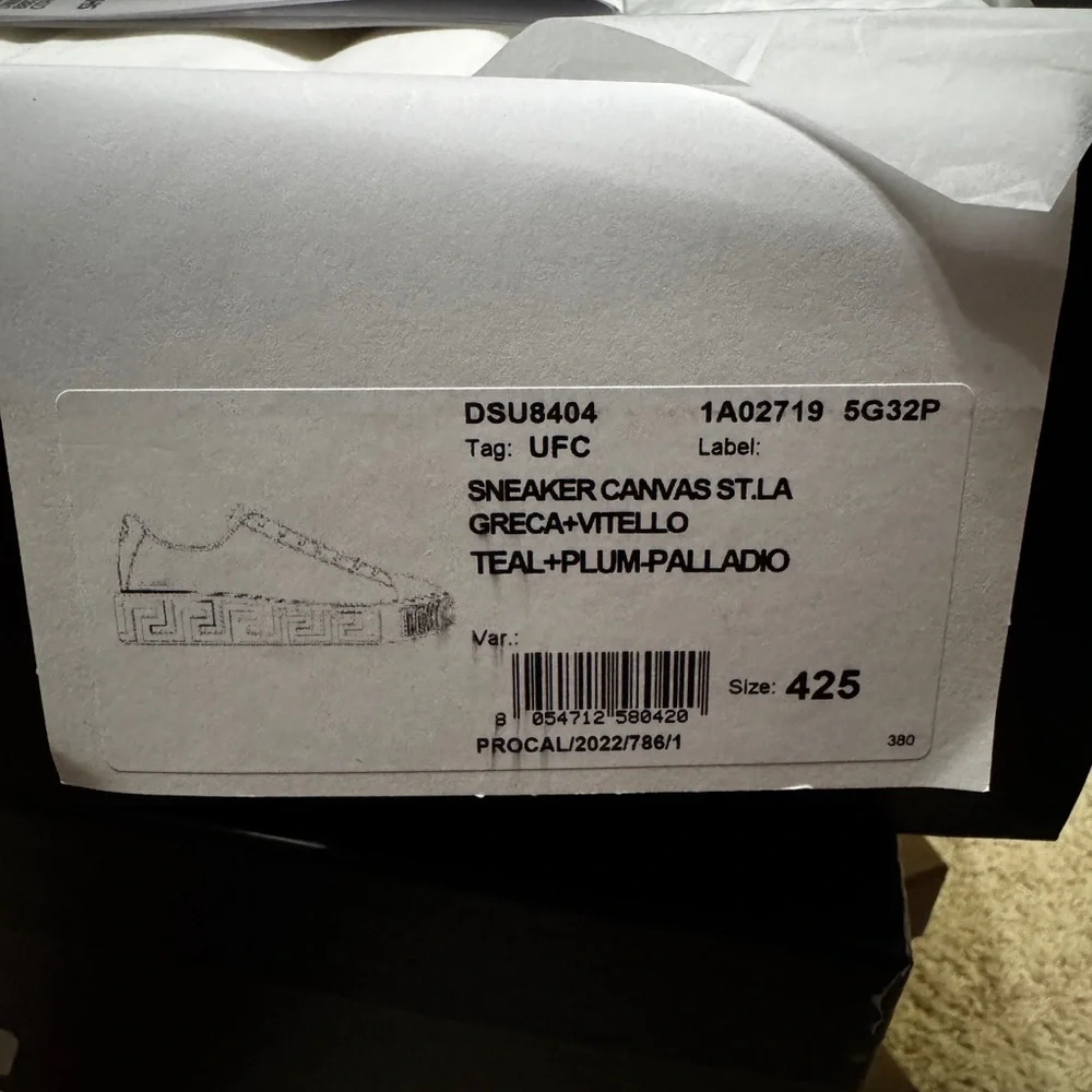 Versace Multicolor Patterned Sneakers Authentic - Picture 5 of 5